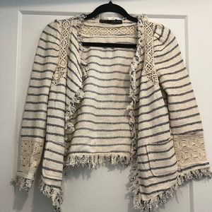 Zara womens striped cardigan/jacket